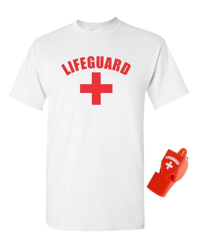 Lifeguard Tshirt Red or White Tee YMCA Pool Staff Tshirt