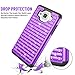 Samsung Galaxy On5 Case, On 5 Case, On5 Case, TILL Studded Rhinestone Crystal Bling Shock Absorbing Hybrid Defender Rugged Slim Case Cover For Samsung Galaxy On5 G550 [Purple]