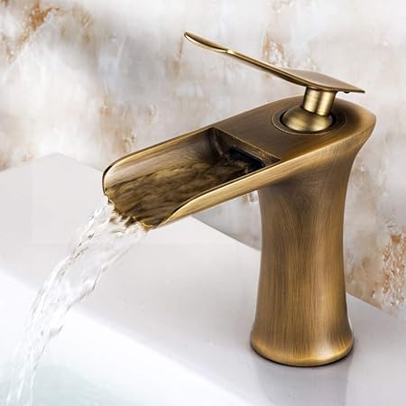 Ibalody Chrome Brushed All Copper Bathroom Faucet Retro Antirust