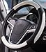 Mayco Bell Car Steering Wheel Cover 15 Inches Comfort Durability Safety (Black White)