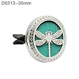 Amiley car fragrance diffuser vent clip , Stainless Car Air Auto Vent Graffiti Freshener Essential Oil Diffuser Gift Locket Decor (D)