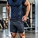 EVERWORTH Men's Gym Workout Shorts Running Short Pants Fitted Training Bodybuilding Jogger with Zipper Pockets 3 Colors (US Large: (Waist: 33.5