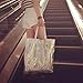 Ofila Holographic PU Tote Handbag Large Hologram Shopper Laser Shoulder Bag for Women, Silver
