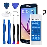 Galaxy S6 Battery, MAXBEAR [2550mAh] Lithium Ion Polymern Internal Battery EB-BG920ABE Replacement for Samsung Galaxy S6 SM-G920 with Free Tool.[12 Month Warranty]