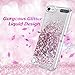 Maxdara Glitter iPod Touch 5 6 7 Case, iPod 5th 6th 7th Generation Girls Children Case Floating Liquid Bling Sparkle Pretty Cute Case for iPod Touch 5th 6th 7th Generation (Rosegold)