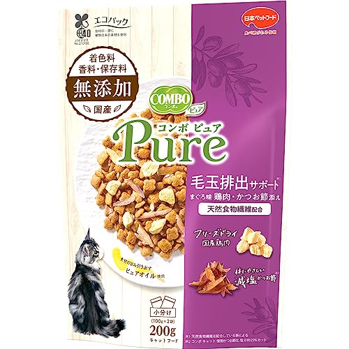 コンボ ピュアキャットフード毛玉排出サポートまぐろ味鶏肉かつお節添えの商品画像