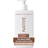 Native Body Lotion for Women &amp; Men, Coconut &amp; Vanilla Scent, 16.5 fl oz | Shea Butter &amp; Naturally Derived Moisturizers for Dry Skin | 48HR Deep Moisturization | Lightweight &amp; Fast-Absorbing Hydration
