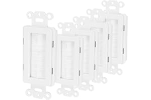 CHAOSSS &. ChaosssCo Decorator Brush Passthrough, Brush Wall Plate Insert, 5 Pack White