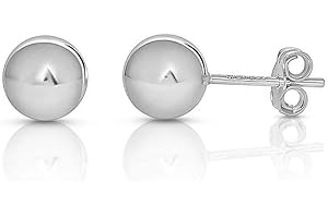 NYC Sterling Silver Stud Earrings Silver Ball Earrings for Women Elegant and Modern Earrings 3mm-10mm Women Studs Ideal for Everyday Wear, Special Occasions
