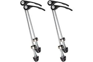 4 PCS Bicycle Rear Axle，Wheel Hub Front and Rear Clip Bolt Lever Axle Set for Mountain Road Bicycle, Black (145/185mm)