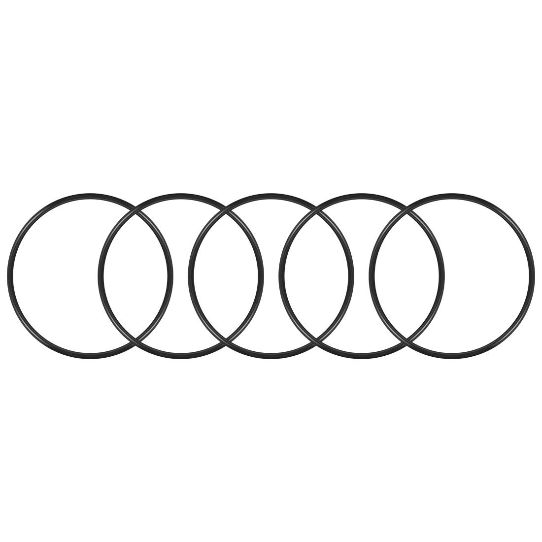 sourcing map Nitrile Rubber O-Rings 85mm OD 80.2mm ID 2.4mm Width, Metric Sealing Gasket for Automotive Machine Plumbing, Pack of 5