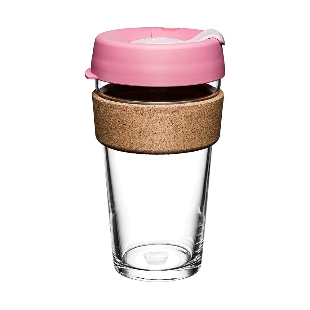 KeepCup Reusable Coffee Cup - Brew Tempered Glass and Natural Cork, L 16oz/454ml - Saskatoon