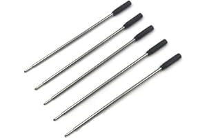 Ballpoint Pen Refills for Cross Pen Refills, 5 Pcs 11.6cm Steel PenRefills 1.0mm Medium Nib - Fast-Drying Ink Cartridge for S