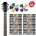 2 Sheets Guitar Fretboard Note Decals Scale Sticker Neck Fingerboard Frets Sticker for Beginner For 6 Strings Acoustic Electric Guitar & 9 Packs Guitar Picks