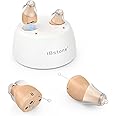 iBstone Hearing Aids, Rechargeable Hearing Aids to Assist Hearing for Seniors Adults, Mini Completely-in-Canal Digital Hearing Devices with Noise Cancellation, OTC, Pair, 2024 Version