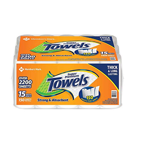 Member's Mark Super Premium, 2-Ply Paper Towels (15 Rolls, 142 Sheets per Roll) by Europe Standard
