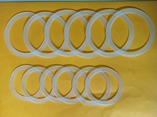 Mason Jar, Ball Jar, Kerr Jar CM Reusable Silicone Seals, Rings, Gaskets (6 Regular Mouth & 6 Wide Mouth) by Cotton Millz