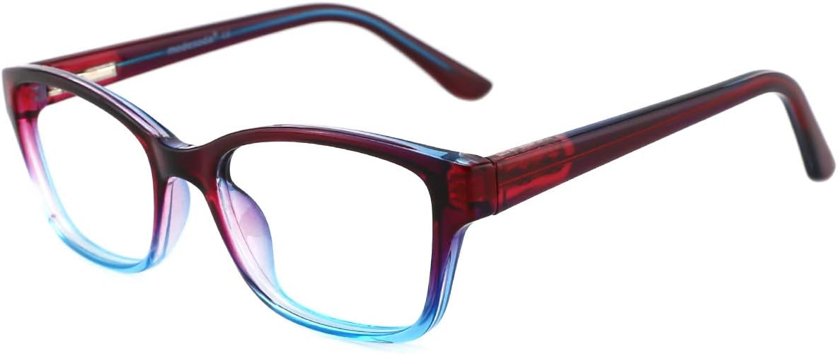 modesoda Kids Nerdy Rectangular Glasses Translucent Non-prescription Eyeglasses for Girls Boys