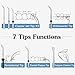 QQcute Water Dental Flosser for Teeth Clean Portable, with 7 Multifunctional Tips Electric Oral Irrigator, 600ml Capacity 10 Pressure Countertop For Family & Home Use