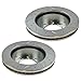 Performance Brake Rotor Drilled Slotted Front Coated Pair for Ford F250