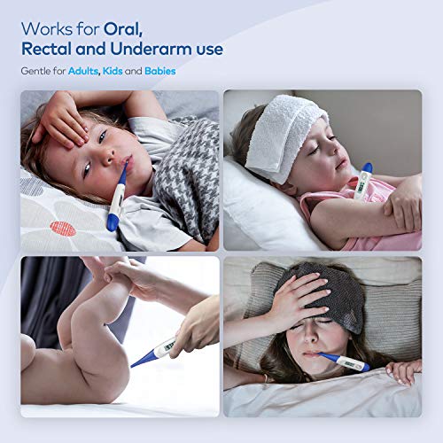 2 Thermometer+Adults+Digital+Oral+Fever