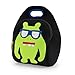 Dabbawalla Bags Monster Geek Kids' Insulated Washable & Eco-Friendly Lunch Bag Black/Lime Green