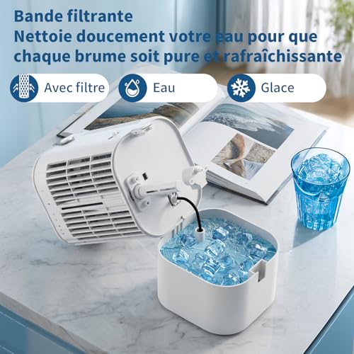 Mobile Air Conditioner, Portable Air Conditioner Mobile Air Conditioner Without Evacuation, 4 in 1 Portable Air Conditioners, Timers, 7 Colorful LED Suitable For Camping Bedroom Office