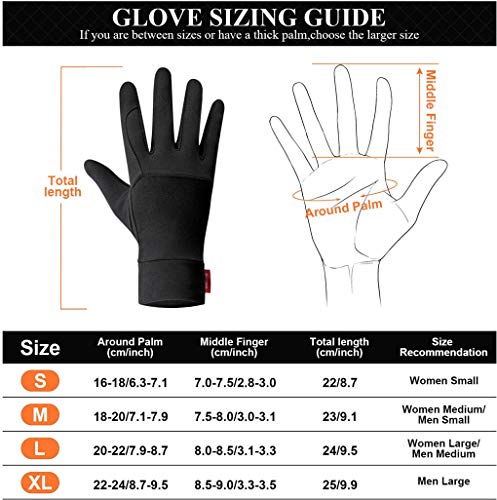 Cycling Gloves,Winter Running Gloves Winter Warm Gloves for Men & Women, Touchscreen Gloves Cold Weather Cycling Gloves Windproof Winter Sports Gloves (Deep Black, S)