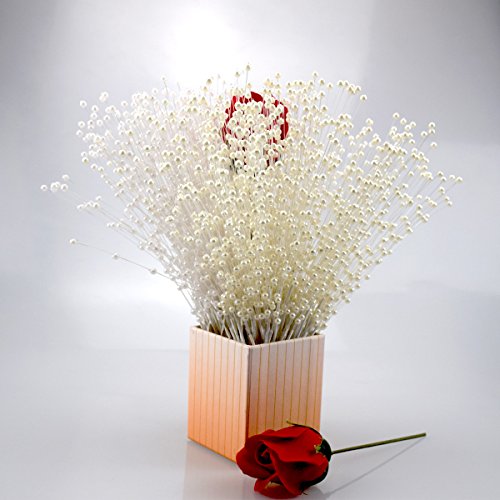 BoJia 100pcs 4mm ABS Pearls String Roll Beads Garland -Wedding Party Decor DIY Accessory for Christmas (Ivory)