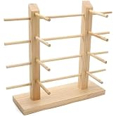 Golden Strawberry 8-Layer Wood Sunglass Display Rack Wooden Glasses Display Stand Holder Organizer