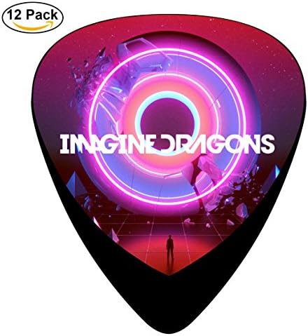 Gufun Guitar Picks Imagine Dragons Custom Three Size Electric Celluloid Plectrums (12-Pack)