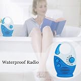 Ssiyiya AM FM Mini Waterproof Shower Radio Handle Speaker Volume Control Black view 7