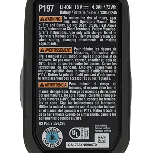 Ryobi P197 Battery ONE + (PLUS) Compatible Replaces P108 Rechargeable
