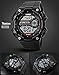 Aposon Mens Digital Sports Watch, Outdoor Military Army Shock Watches Cheap Electronic Mens Wrist Watch PU Band with LED Back Light Alarm Calendar Stopwatch 50M 164FT Waterproof Black