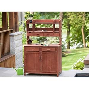 Amazon.com: Leisure Season Wooden Gardening Potting Bench with Multiple