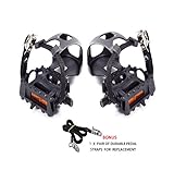 AbraFit 9/16-Inch Premium Quality Bicycle Pedals with Toe Clips and Straps,Comes with One Extra Pair of Straps for Replacement