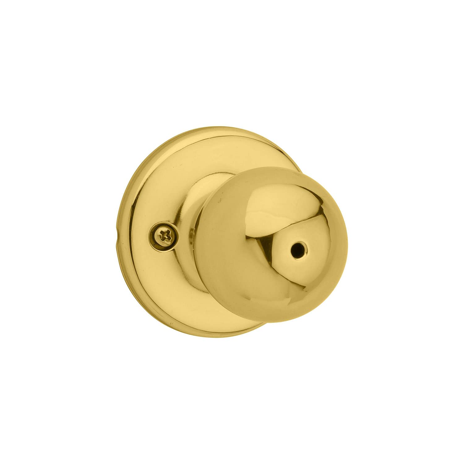 Kwikset 300P 3 CP 93001-873 Polo Bed and Bath Knob in Polished Brass