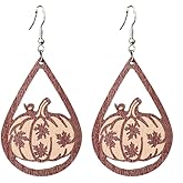 Lovely Thanksgiving Turkey Pumpkin Maple Leaf Earrings Colorful Sunflower Wooden Thanksgiving Earrings Women's Jewelry-10