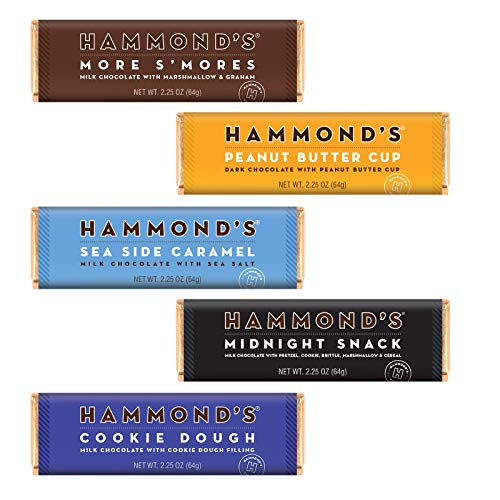 Hammond's Candies Gourmet Chocolate Candy Bars Variety Pack Peanut