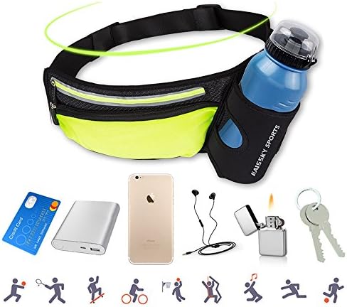 AFFLEXY Fanny Pack with Water Bottle Holder, Running Waist Bag Hiking Waist Pack Multifunctional Sports Waist Bag for Running, Hiking, Climbing, Riding and Walking, etc