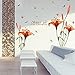 Wall Sticker, Hatop Red Lily Flower Wall Stickers Removable Decal Home Decor DIY Art Decoration