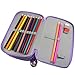 Samaz 72 Inserting Super Large Capacity Multi-Layer Students Pencil Case Pen Bag Pouch Stationary Case Makeup Cosmetic Case Bag (Purple)