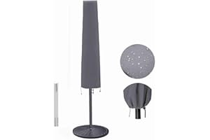 Garden Balsam Umbrella Cover for 6ft to 9ft Patio Umbrellas, Waterproof and Durable Market Umbrella Cover with Zipper and Rod