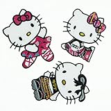 Hello Kitty Cartoon Embroidered Iron/sew on Patch Cloth Applique (A-4)