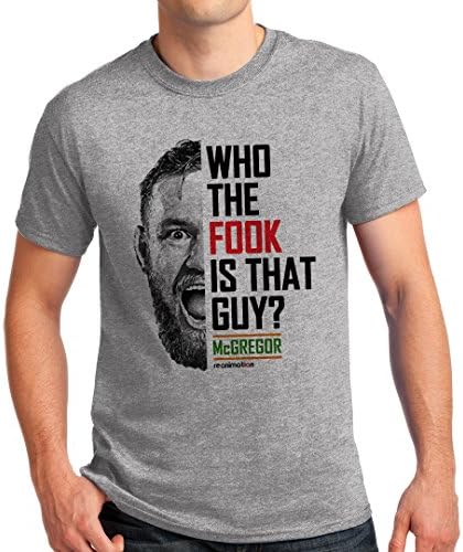 Reanimation Conor McGregor t-Shirt, Who The Fook is That Guy, MMA t Shirt, UFC Tee, Gray