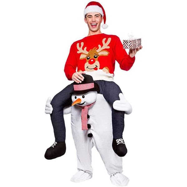 Amazon.com: Lormaka Christmas Santa Claus Costume Shoulder Carry
