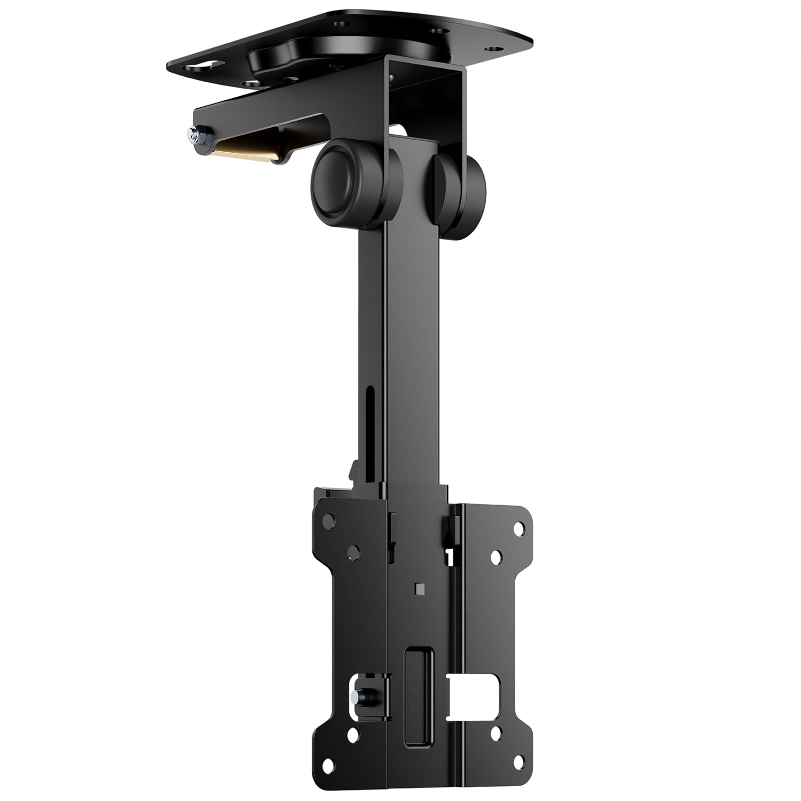 Photo 1 of WALI Folding Ceiling TV Mount, Swivel and Flip Down TV Bracket for 13-27 inch Flat Screens, Height Adjustable TVs Mounts Saving Space, Max Mounting Holes 100x100mm(FCM101), Black