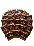 Lifestyles SKYN Large, Premium LARGE NON-LATEX Lubricated Condoms and Silver Pocket/Travel Case-24 Count
