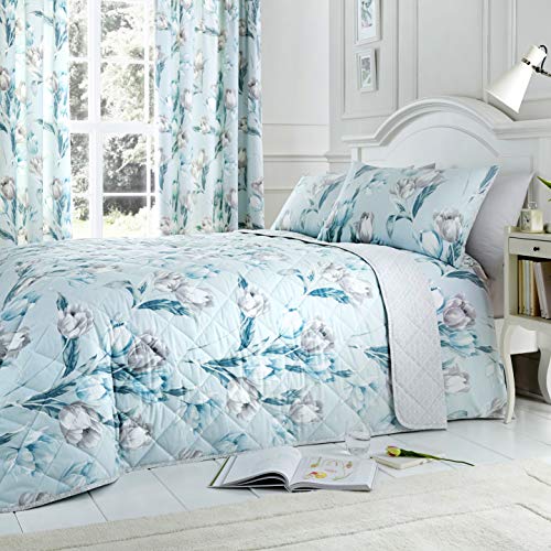 Dreams & Drapes - Tulip - Easy Care Bedspread - 195 x 229cm, Duck Egg