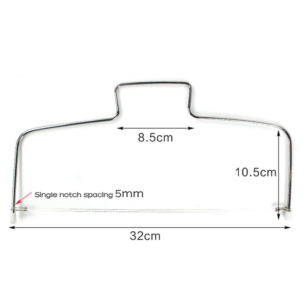 Weform 12.6x6.3inch Stainless Steel Adjustable Double Wire Cake Cutter Slicer